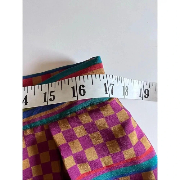 vintage Liz Claiborne red Art Deco fit and flair midi skirt size S-M - Picture 7 of 10